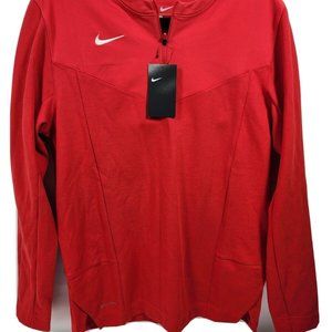 Nike 1/2 Zip Pullover Football Shirt Top Red Men's Size Medium CW3509-657 NWT